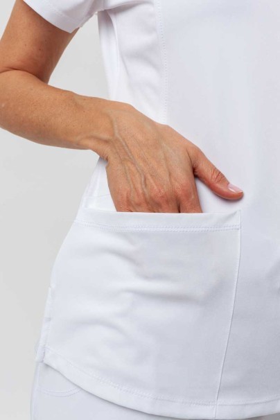 Women's Healing Hands Monica V-neck scrub top white-6