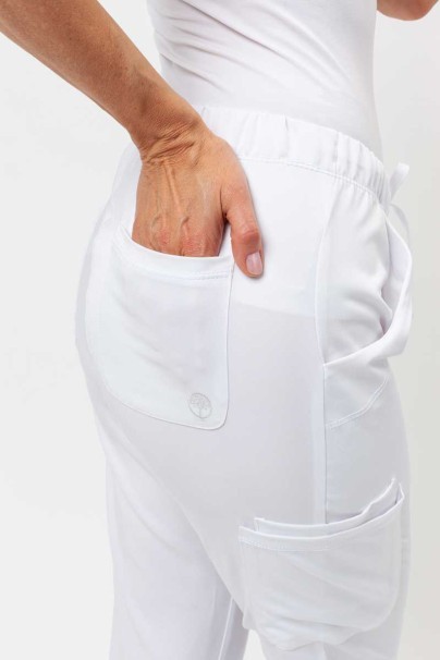 Women's Healing Hands Rebecca Flare scrub trousers white-5