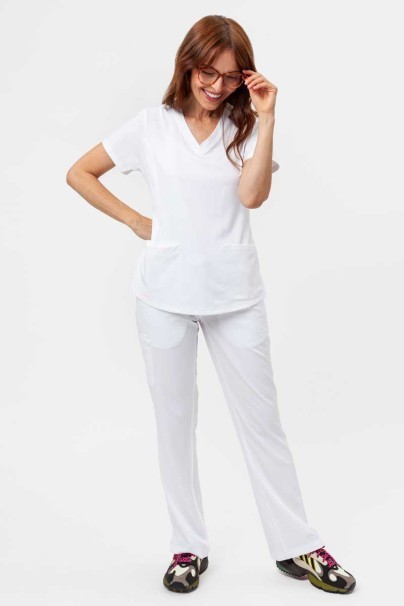 Women's Healing Hands scrubs set (Monica top, Rebecca trousers) white-2