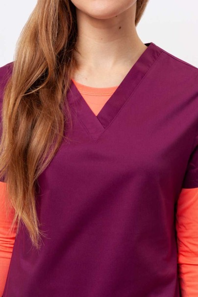 Women's Uniforms World Alyssa scrub top wine-3