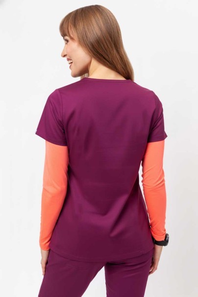 Women's Uniforms World Alyssa scrub top wine-2