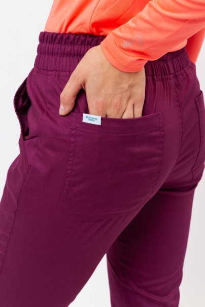 Women's Uniforms World Zora scrub top wine-4