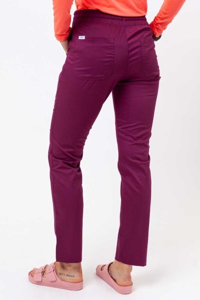 Women's Uniforms World scrubs set (Alyssa top, Zora trousers) wine-8