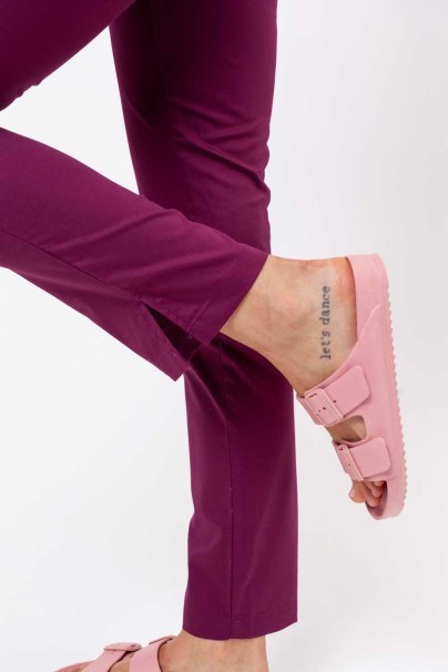 Women's Uniforms World scrubs set (Alyssa top, Zora trousers) wine-12