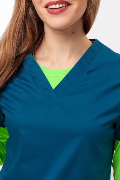 Women's Uniforms World Alyssa scrub top caribbean blue-3