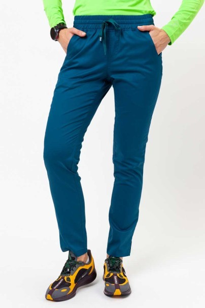 Women's Uniforms World scrubs set (Alyssa top, Zora trousers) caribbean blue-8