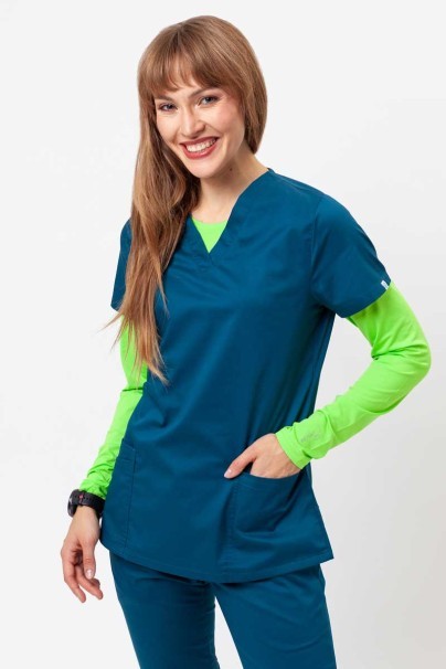 Women's Uniforms World scrubs set (Alyssa top, Zora trousers) caribbean blue-3