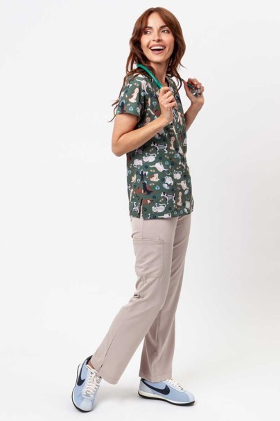 Women’s Maevn Prints scrub top Cuddly Checkup-7