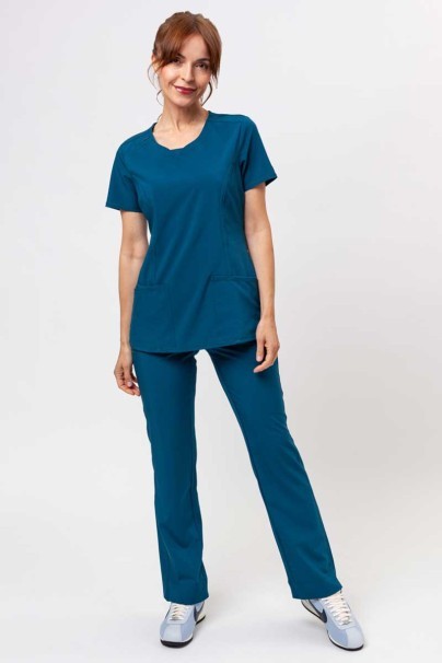 Women's Cherokee Infinity Slim Pull-on scrub trousers caribbean blue-2
