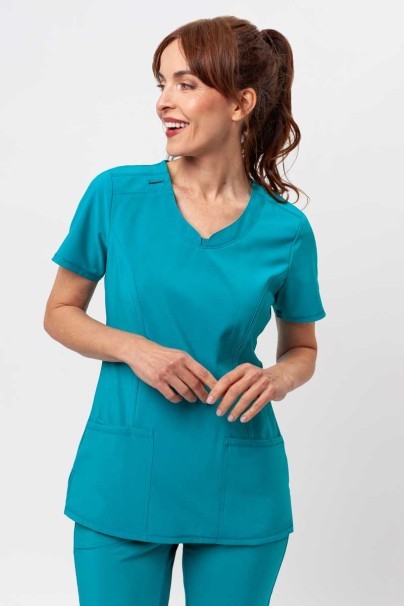 Women's Cherokee Infinity scrubs set teal blue-3