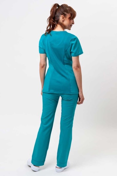Women's Cherokee Infinity Slim Pull-on scrub trousers teal blue-1