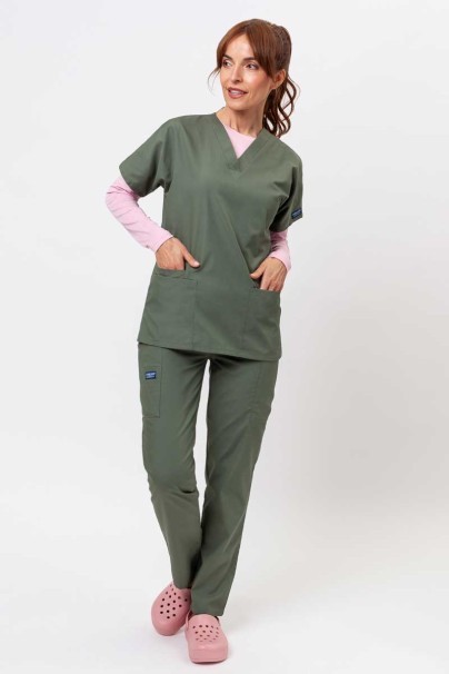 Women’s Cherokee Originals V-Neck scrub top olive-2