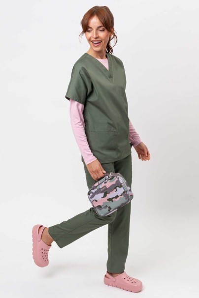 Women's Cherokee Originals scrubs set (V-neck top, N.Rise trousers) olive-2