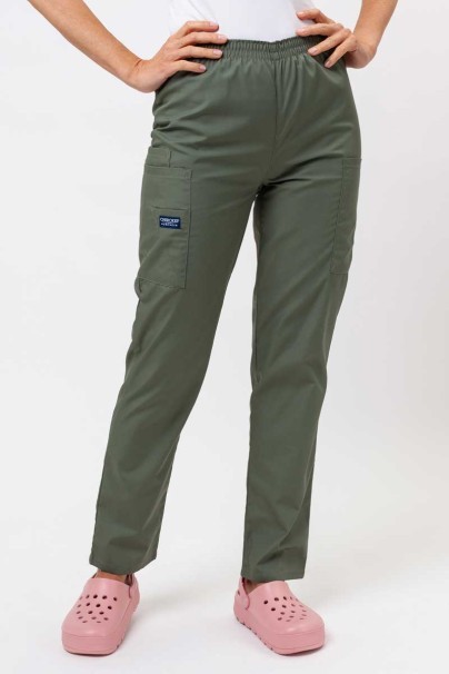 Women's Cherokee Originals scrubs set (V-neck top, N.Rise trousers) olive-6
