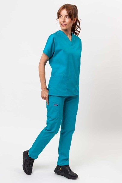Women’s Cherokee Originals V-Neck scrub top teal blue-6