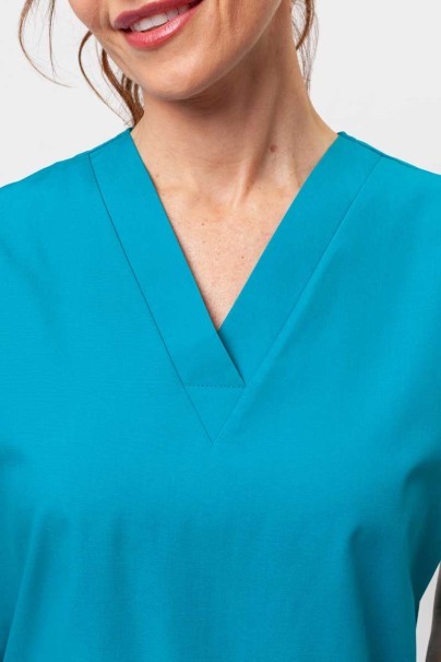Women's Cherokee Originals scrubs set (V-neck top, N.Rise trousers) teal blue-4