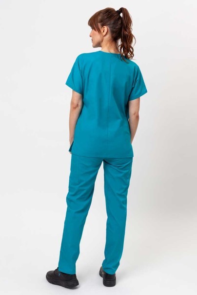 Women's Cherokee Originals scrubs set (V-neck top, N.Rise trousers) teal blue-11