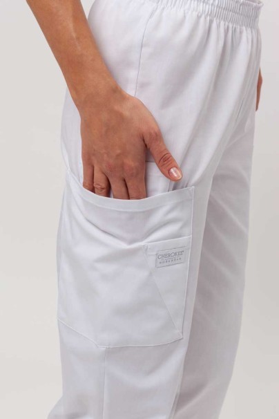 Women's Cherokee Originals scrubs set (V-neck top, N.Rise trousers) white-9