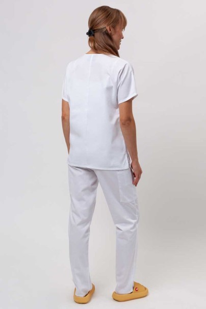 Women's Cherokee Originals scrubs set (V-neck top, N.Rise trousers) white-2
