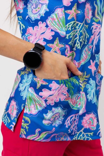 Women’s Maevn Prints scrub top Summer Tides-5