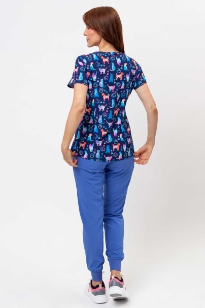 Women’s Maevn Prints scrub top Furr-ever Colorful-7