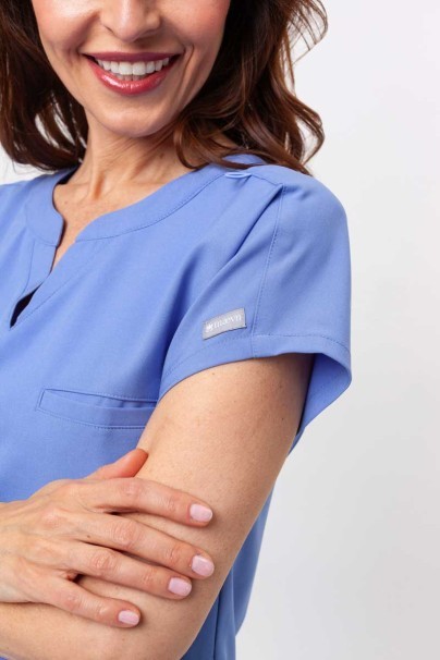 Women's Maevn Momentum Dolman scrub top ceil blue-5