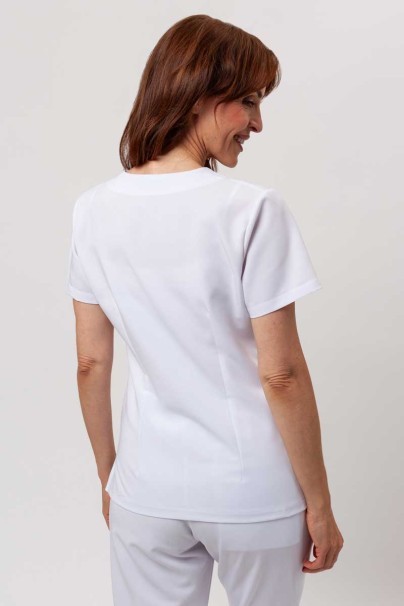 Women's Sunrise Uniforms Premium scrubs set (Aura top, Vibe jogger trousers) white-2