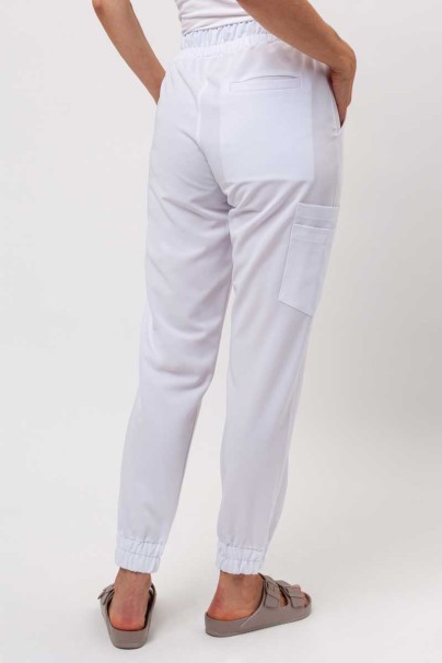 Women's Sunrise Uniforms Premium scrubs set (Aura top, Vibe jogger trousers) white-7