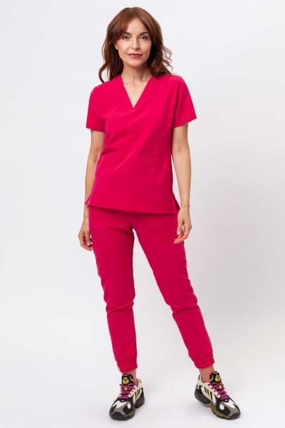 Women's Sunrise Uniforms Premium Vibe scrub jogger trousers raspberry-2