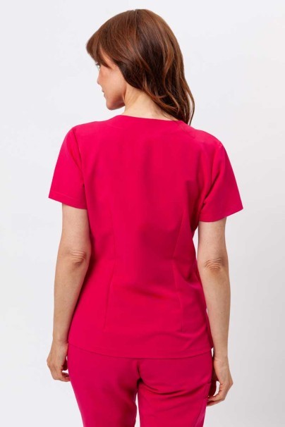 Women's Sunrise Uniforms Premium scrubs set (Aura top, Vibe jogger trousers) raspberry-4