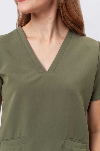 Women's Sunrise Uniforms Premium scrubs set (Aura top, Pride trousers) olive-4