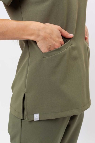 Women's Sunrise Uniforms Premium scrubs set (Aura top, Pride trousers) olive-5