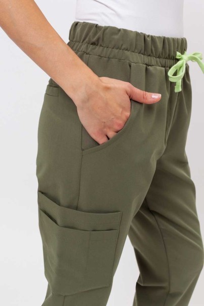 Women's Sunrise Uniforms Premium Vibe scrub jogger trousers olive-3