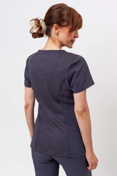 Women's Cherokee Infinity Round Neck scrub top white pewter-3