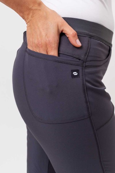 Women's Cherokee Infinity Slim Pull-on scrub trousers pewter-3