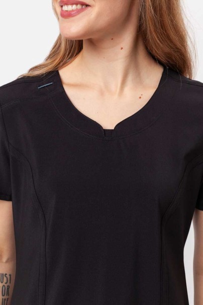 Women's Cherokee Infinity Round Neck scrub top black-3
