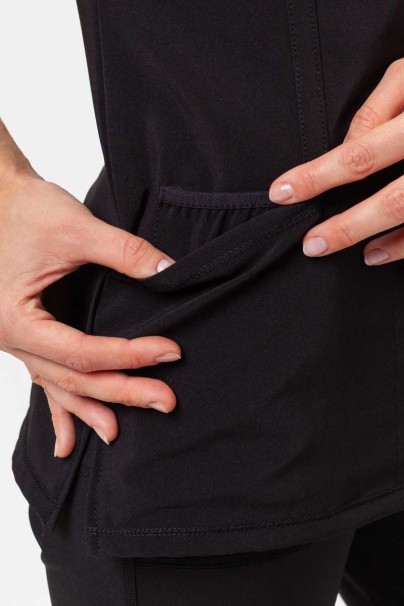 Women's Cherokee Infinity Round Neck scrub top black-6