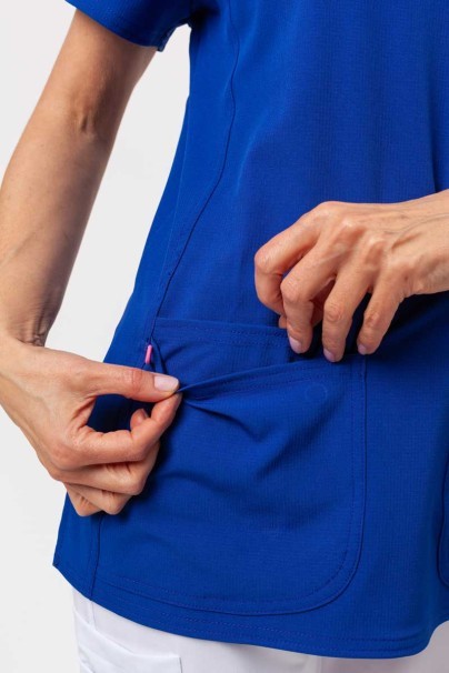 Women's Heartsoul Break on Through V-neck scrub top galaxy blue-3