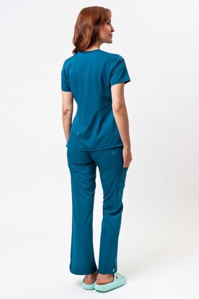 Women's Healing Hands Rebecca Flare scrub trousers caribbean blue-8