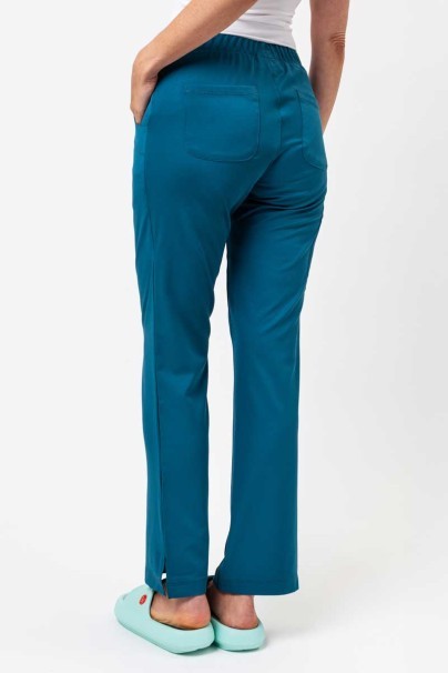 Women's Healing Hands Rebecca Flare scrub trousers caribbean blue-2