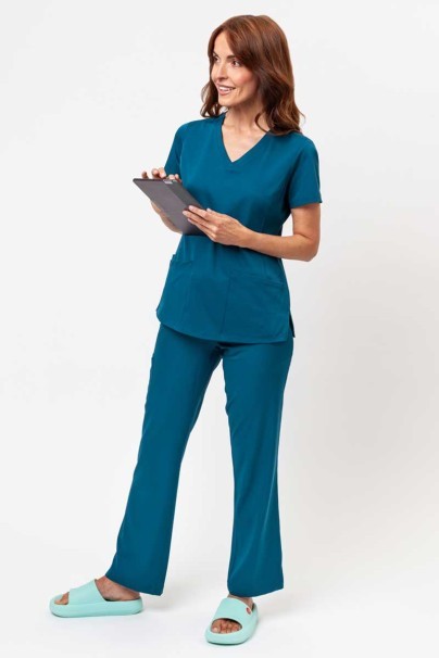 Women's Healing Hands scrubs set (Monica top, Rebecca trousers) caribbean blue-2