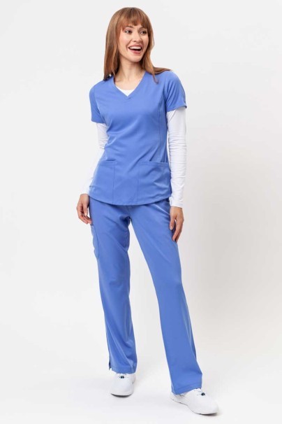 Women's Healing Hands Rebecca Flare scrub trousers ceil blue-2