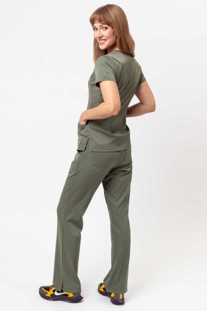 Women's Healing Hands Rebecca Flare scrub trousers olive-10