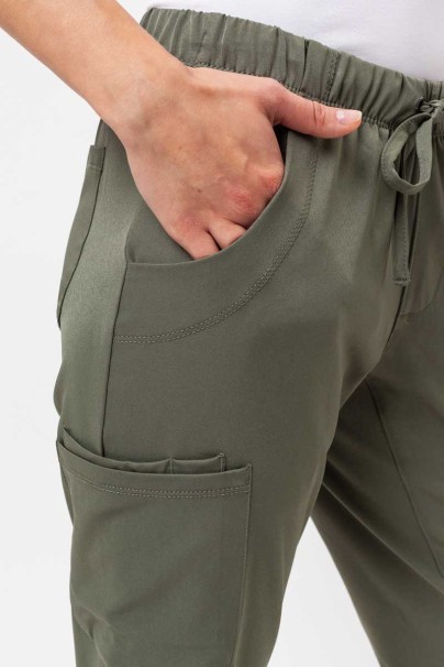 Women's Healing Hands Rebecca Flare scrub trousers olive-4