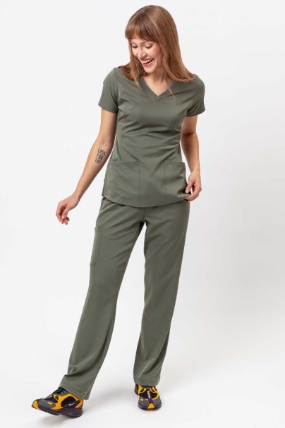Women's Healing Hands Rebecca Flare scrub trousers olive-2