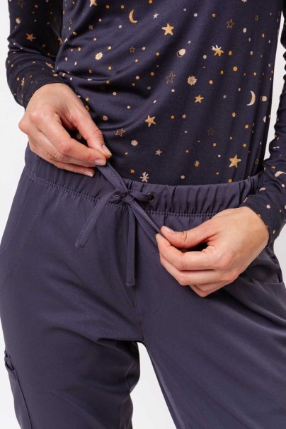 Women's Healing Hands Rebecca Flare scrub trousers pewter-7