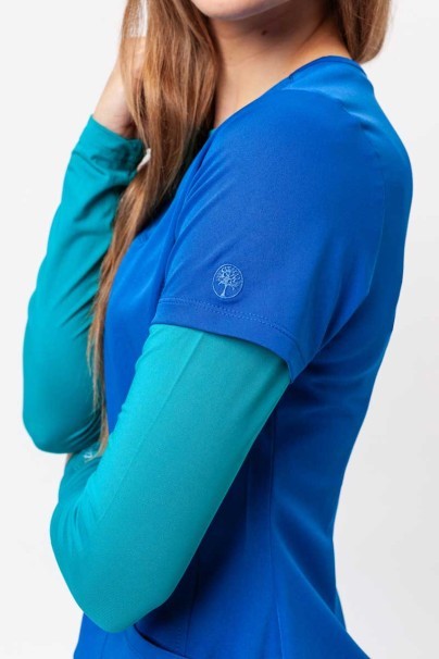 Women's Healing Hands Monica V-neck scrub top royal blue-4