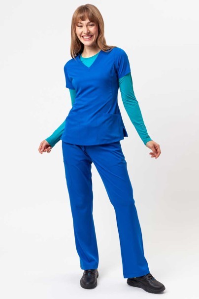 Women's Healing Hands Rebecca Flare scrub trousers royal blue-2