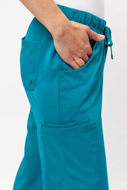 Women's Healing Hands scrubs set (Monica top, Rebecca trousers) teal blue-9
