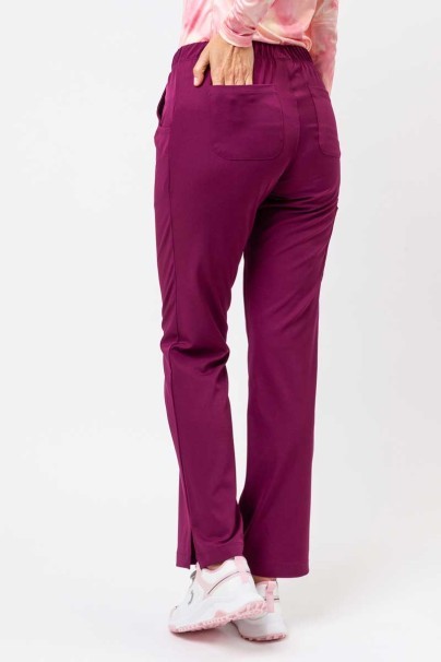 Women's Healing Hands Rebecca Flare scrub trousers wine-2